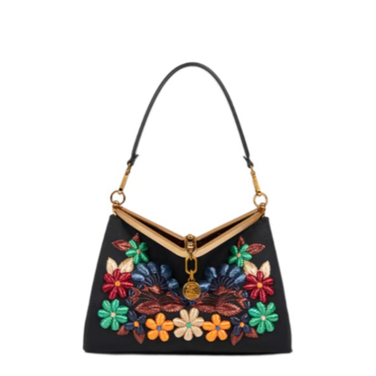 Medium Vela Bag with Flowers