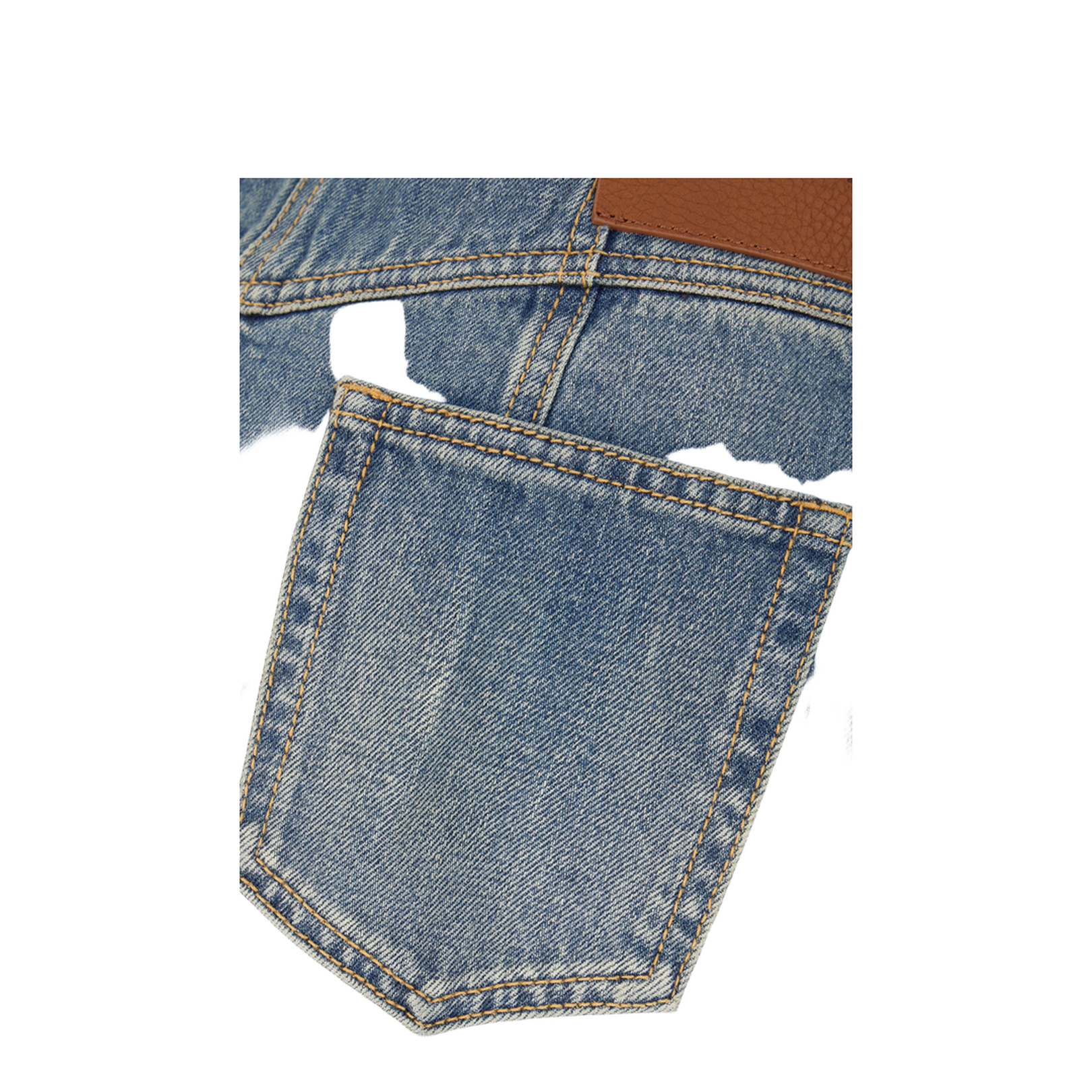 Denim High Waisted Long Skirt
