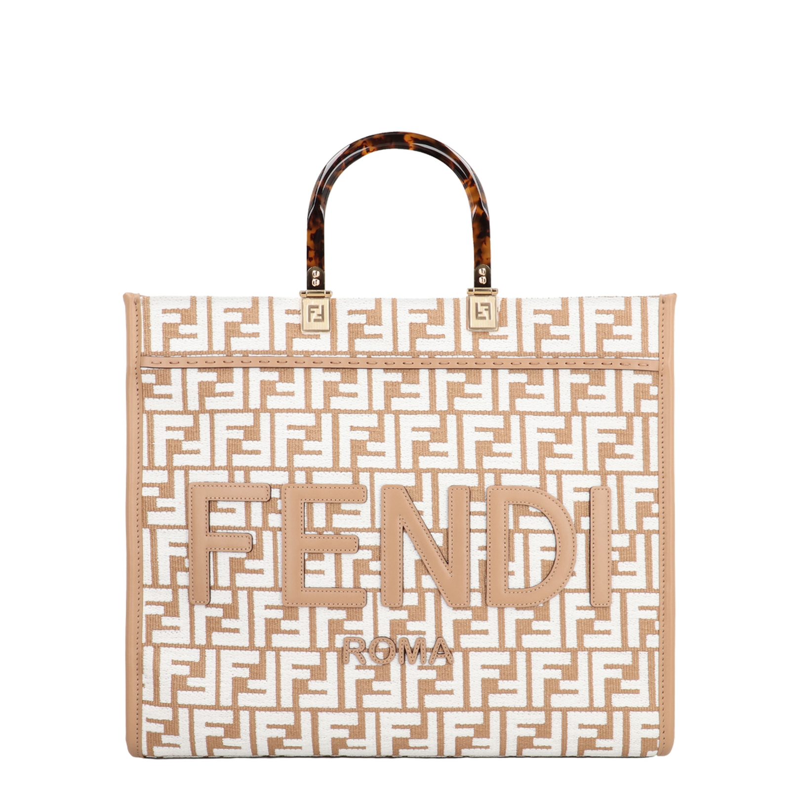Sunshine Medium Jacquard Handbags - Beige