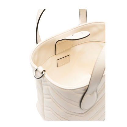 GG Marmont Small Calfskin Tote - Ivory