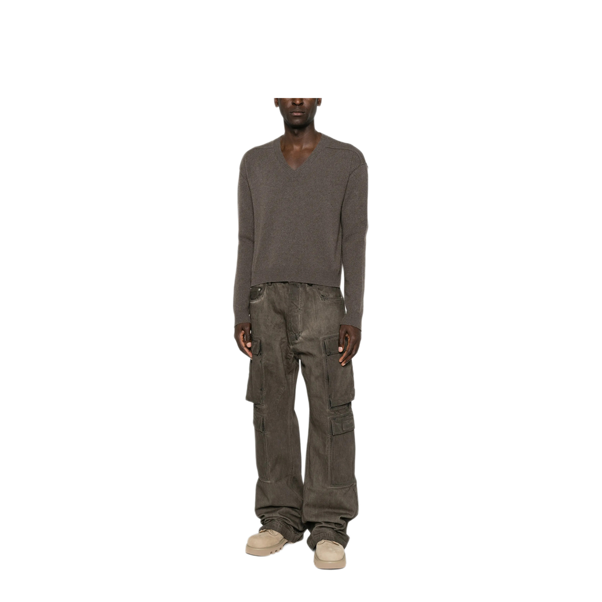MAYFEYR - Rick Owens - V Neck Sweater - RU02F4650WSBR34