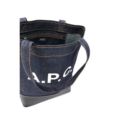 Logo Print Denim Tote