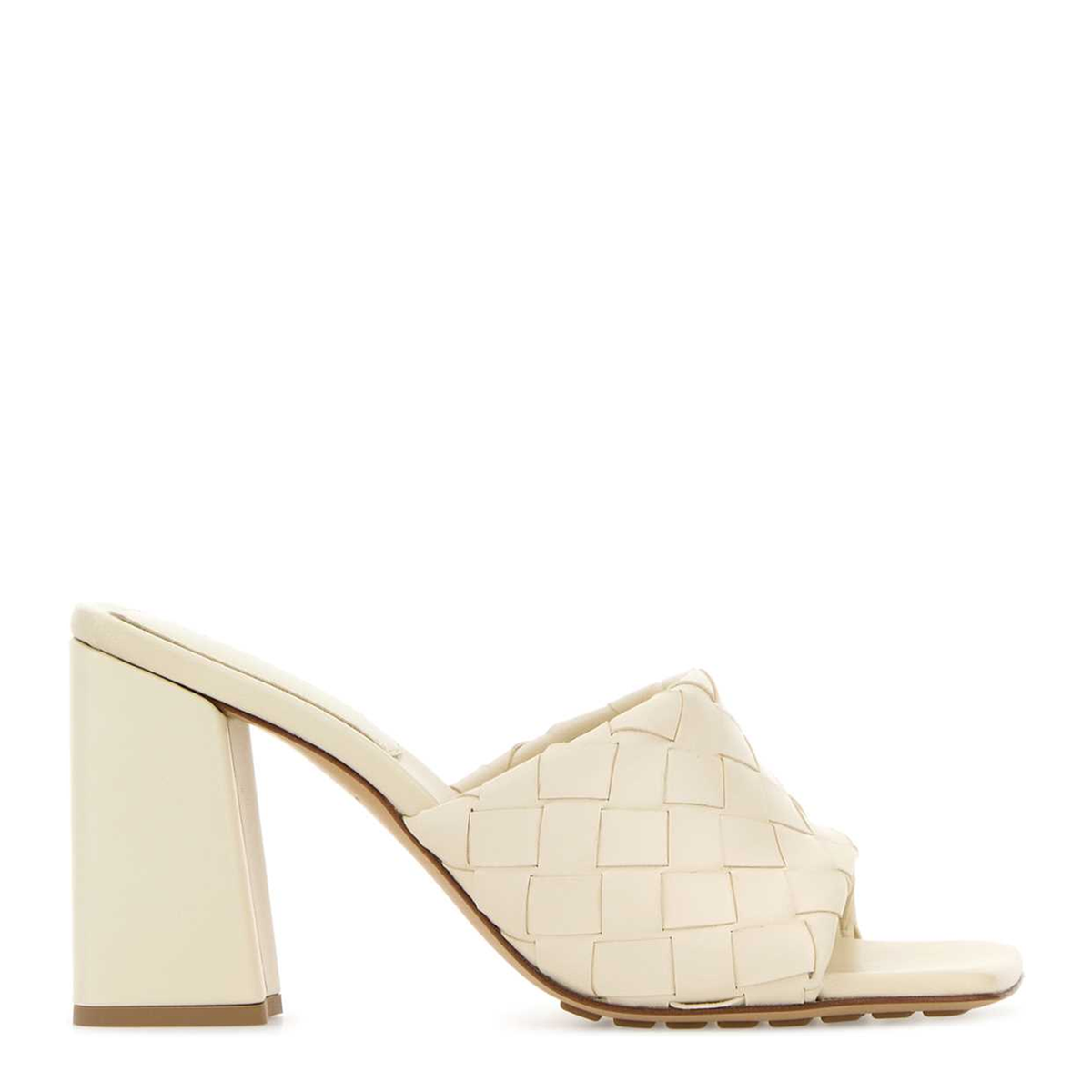 MAYFEYR - Bottega Veneta - Ivory Nappa Leather Parco Mules - 855947V2ED09031