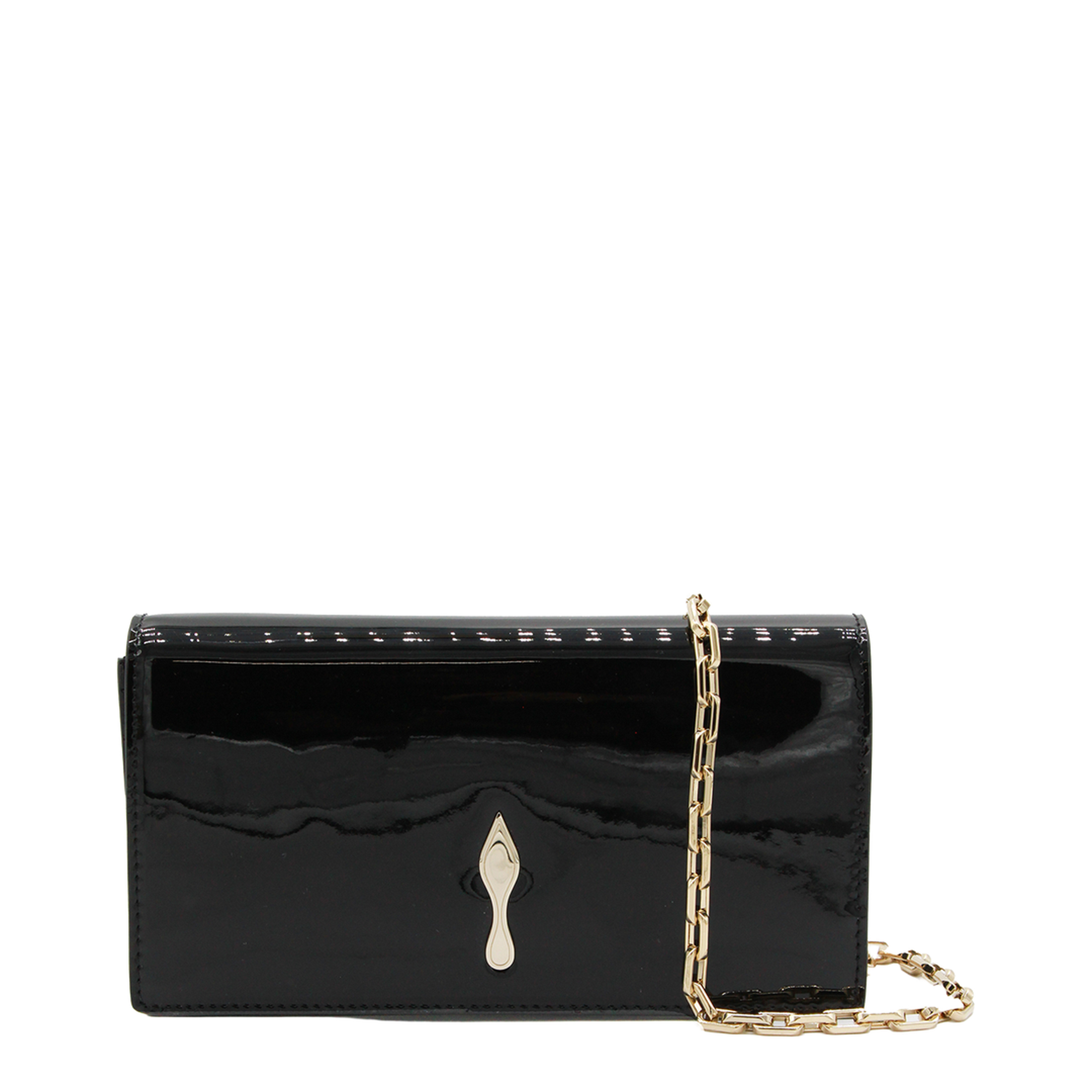 Bettina Clutch Patent Calf Leather Black