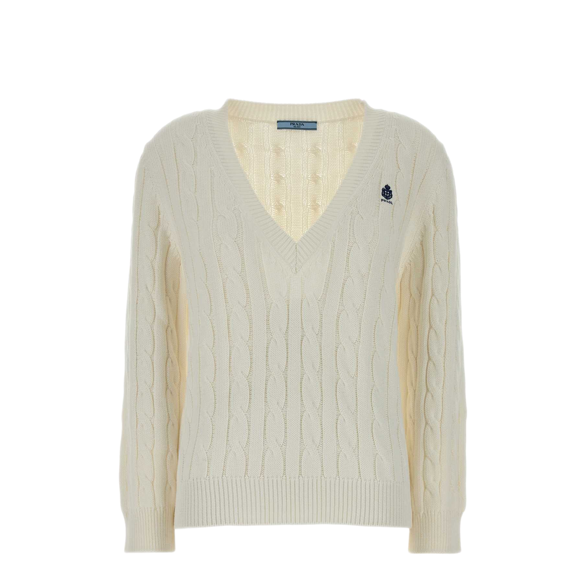 MAYFEYR - Prada - White Cotton Sweater - P24D3MSOOO19VLF0009
