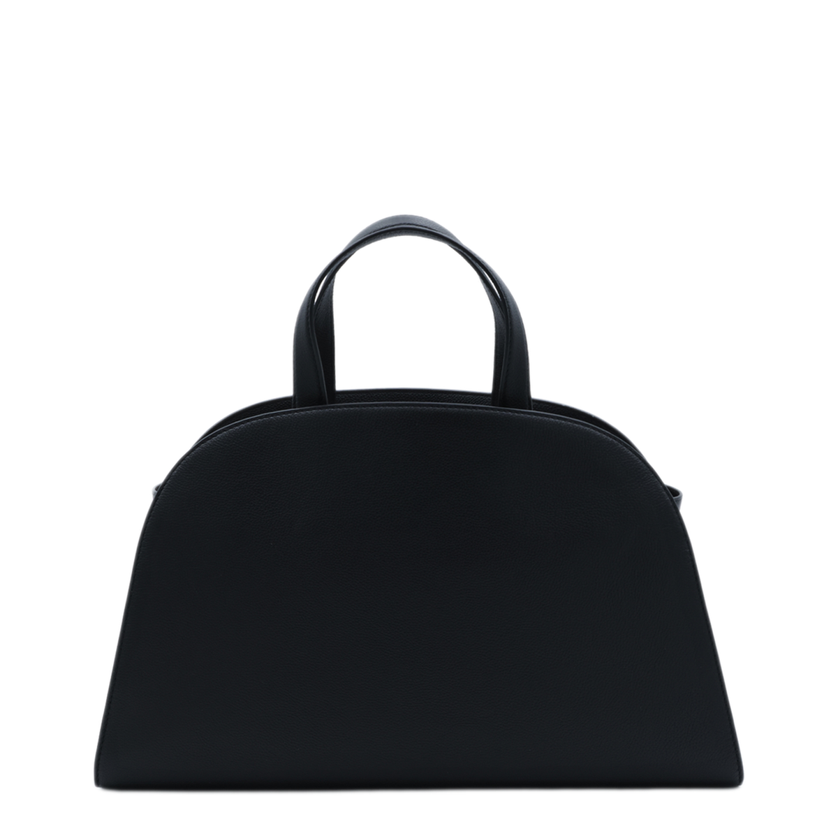 Romy Calf Leather Boston Bag - Black