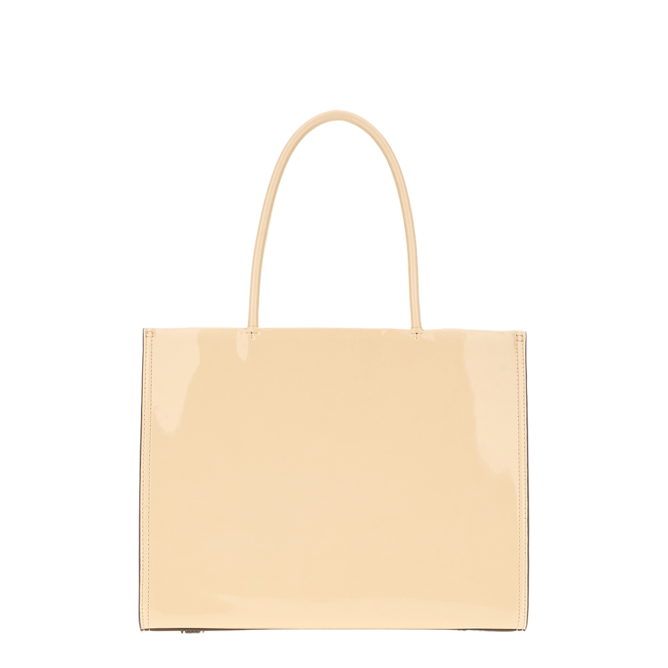 Cream Synthetic Leather Ella Bio Small Shopping Bag
