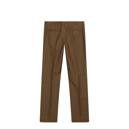 Brown Wool and Mohair Trousers