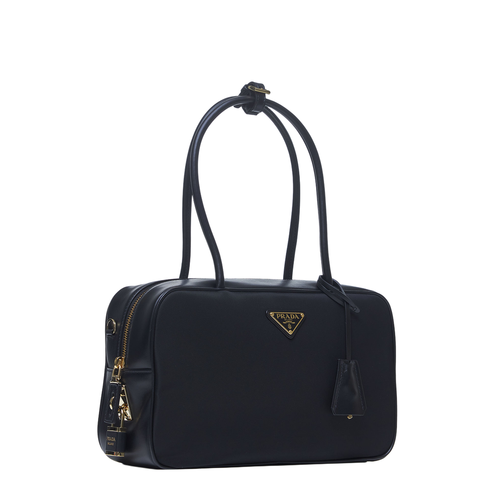 Small Nylon Shoulder Bag - Black