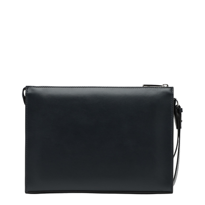Clutch Squared FF in Saffiano Leather and Cotton