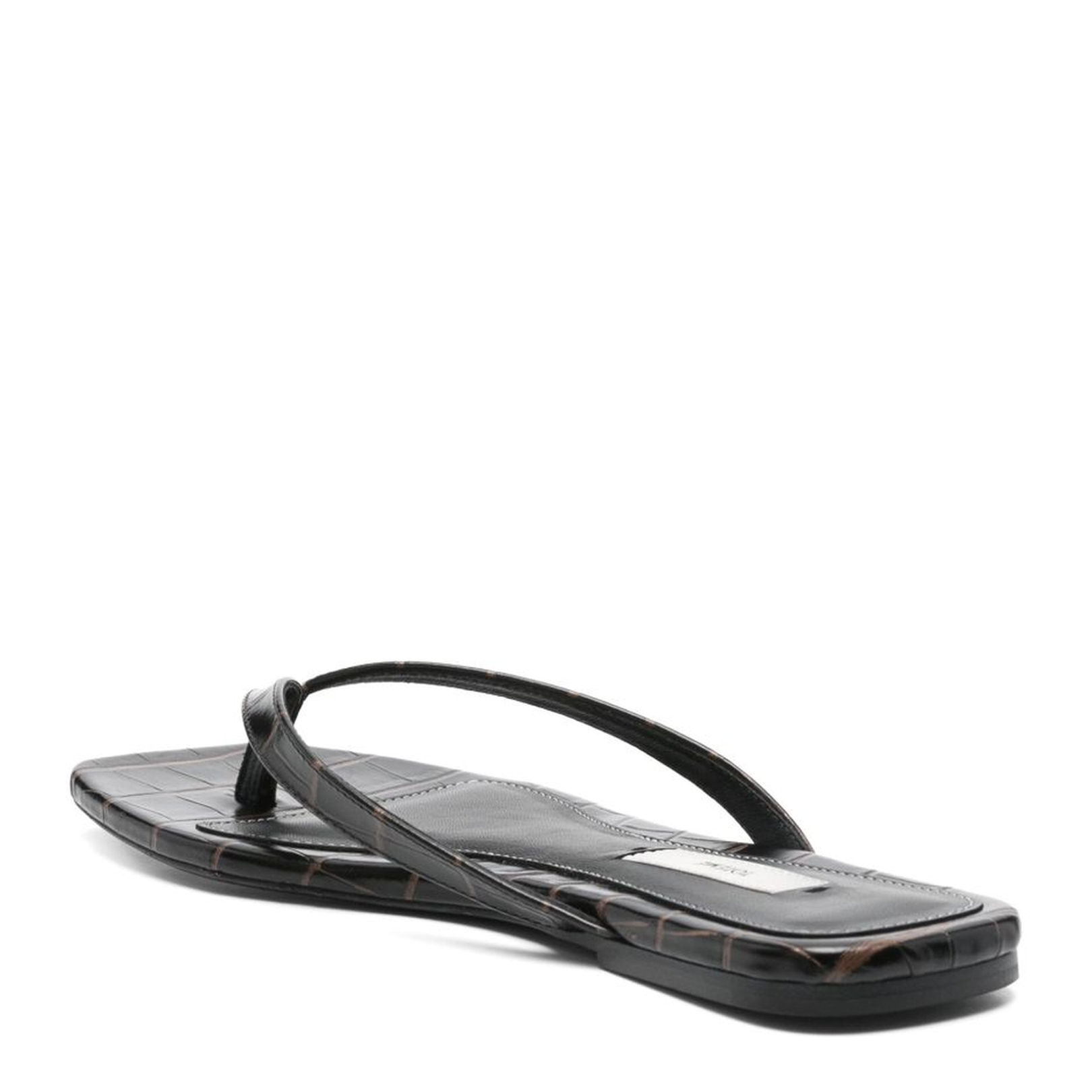 Thong Strap Flat Leather Sandals