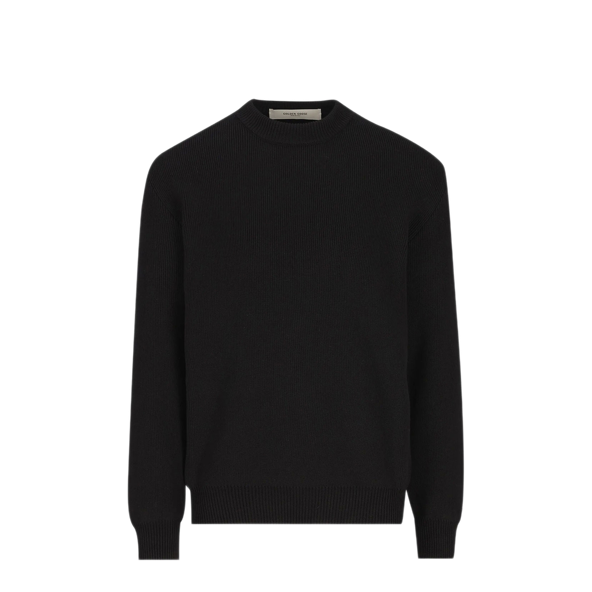Black Ribbed Knit Sweater