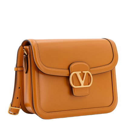 Elegant Camel Leather 9To5 Shoulder Bag
