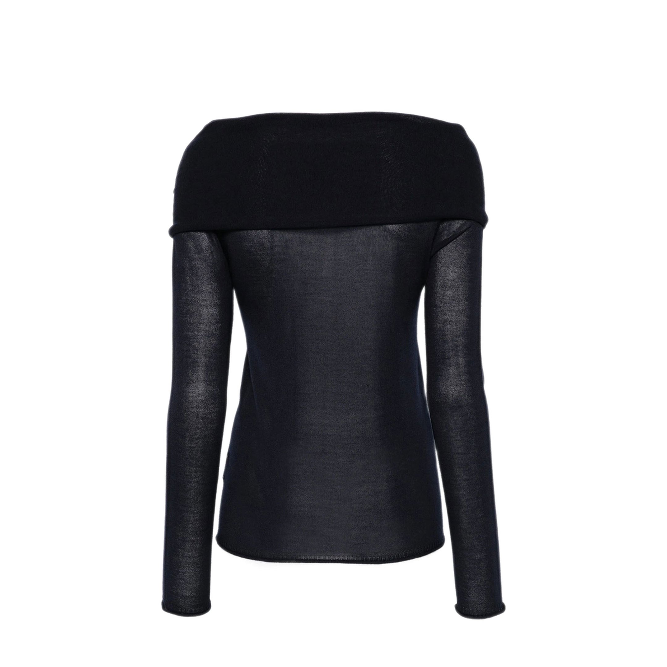 MAYFEYR - Roberto Collina - Off The Shoulder Silk Blend Sweater - A0208210