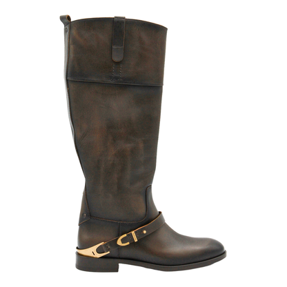 Charlie Dark Brown Leather Boots