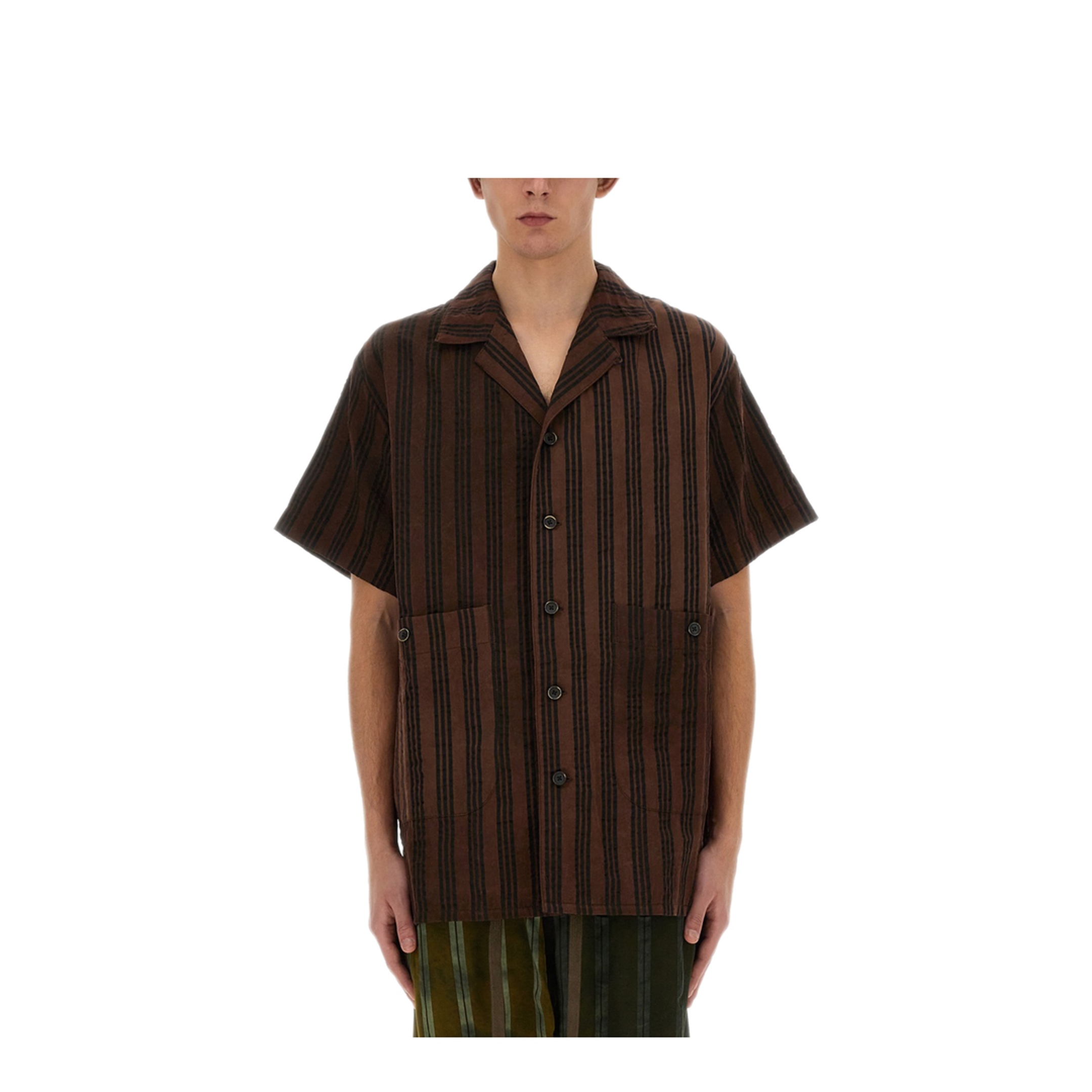 MAYFEYR - Uma Wang - Striped Shirt - UM1507UW069