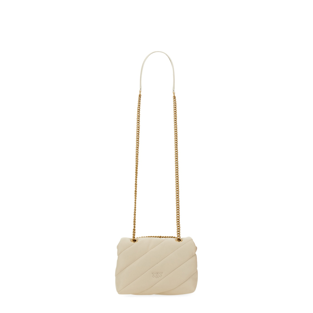 Love Bag Puff Maxi Quilt Small Lambskin Crossbody - White