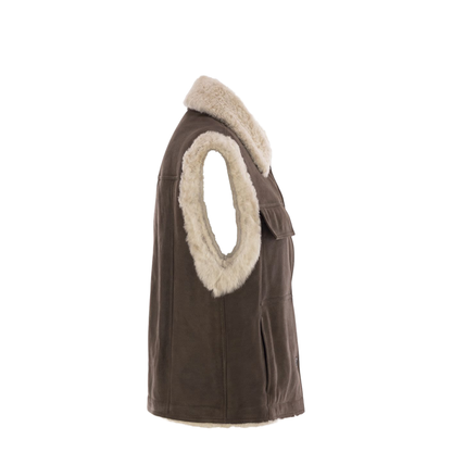 Sleeveless Shearling Outerwear