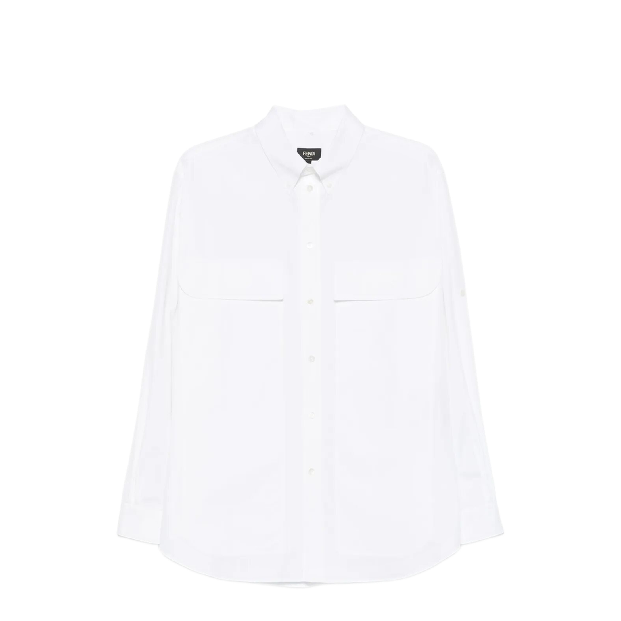 MAYFEYR - Fendi - Topstitched Roma Lettering Cotton Shirt - FS1310AU6XF0QA0