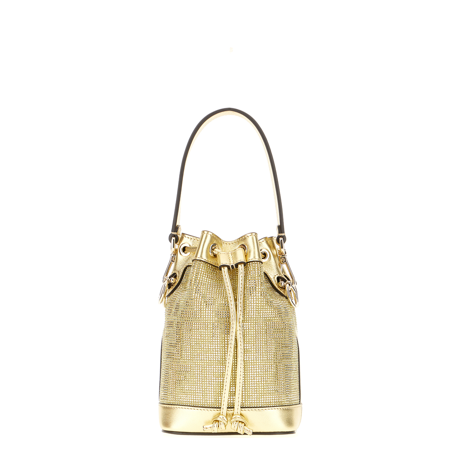 Embellished Leather Mini Mon Tresor Bucket Bag