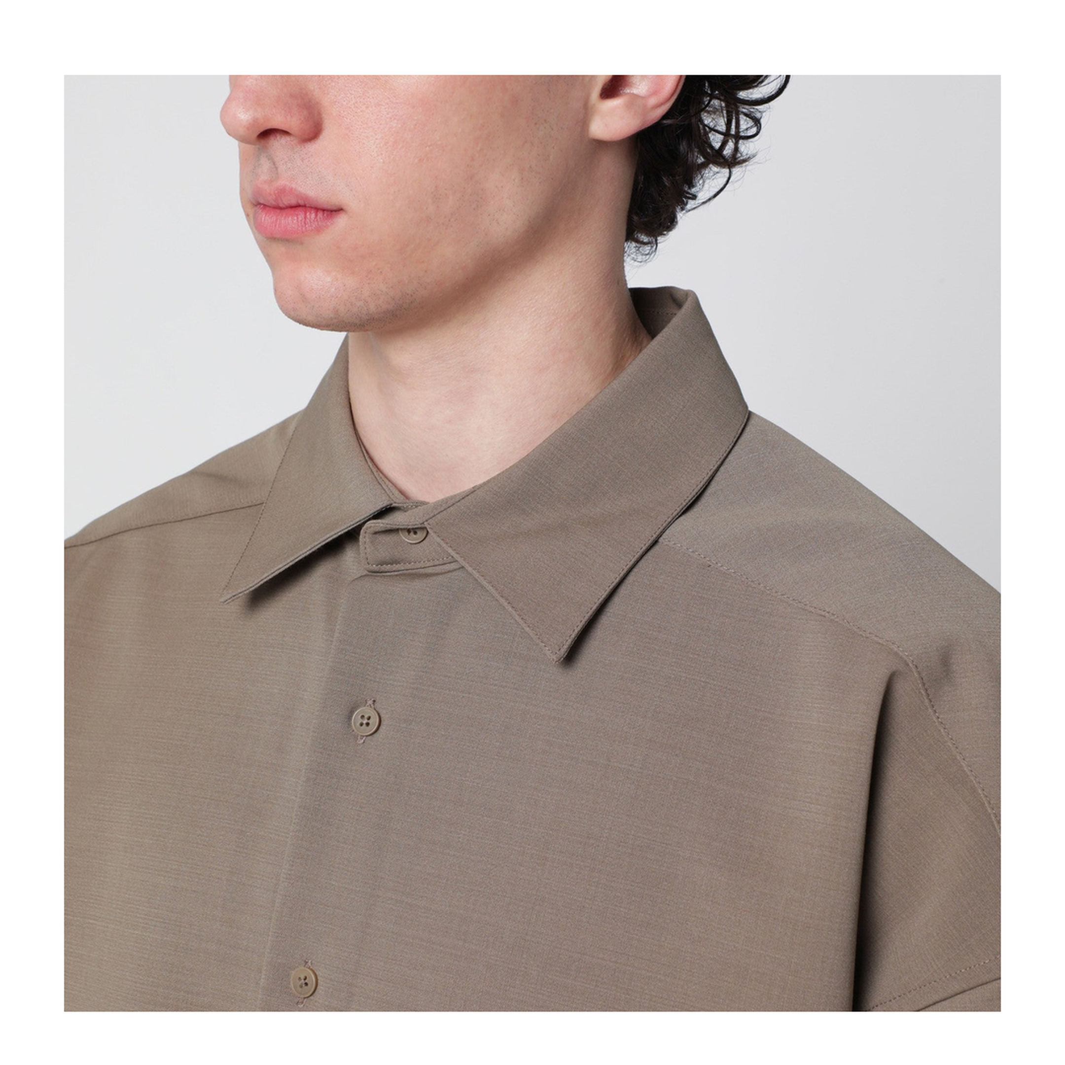 MAYFEYR - Entire Studios - Beige Oversized Short Sleeve Shirt - ESSS26SR02242PL6246