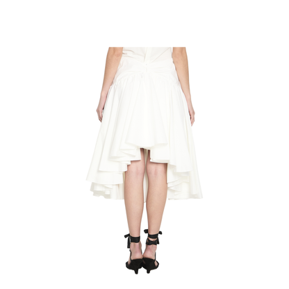 Draped Midi Skirt with Godet