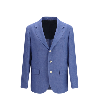 MAYFEYR - Brunello Cucinelli - Deconstructed Single Breasted Jacket In Melange Linen - MB4307BTDC013