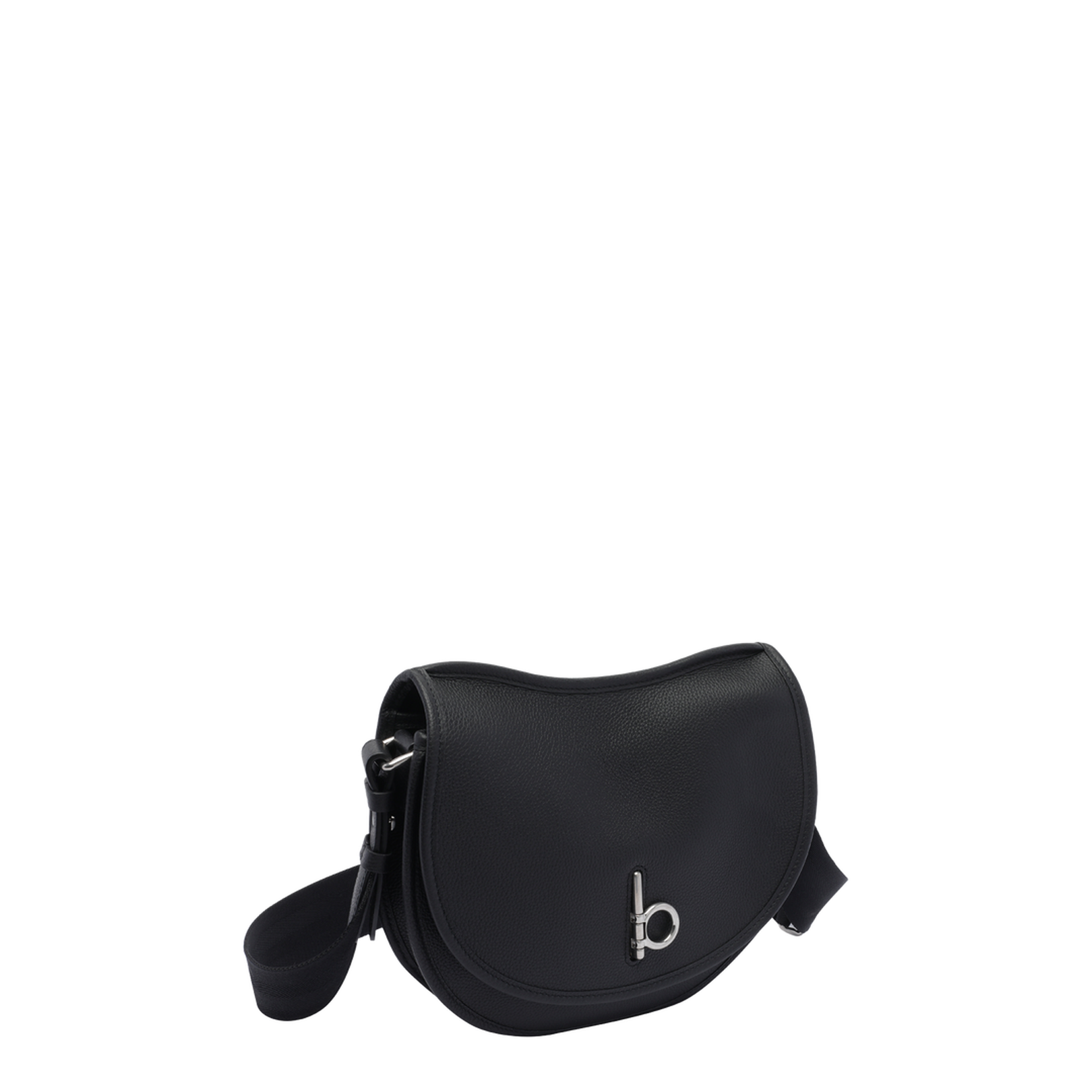 Black B Clip Messenger Bag