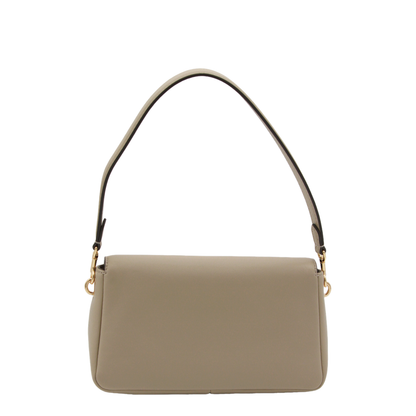 Charlie Small Leather Shoulder Bag - Soft Cement