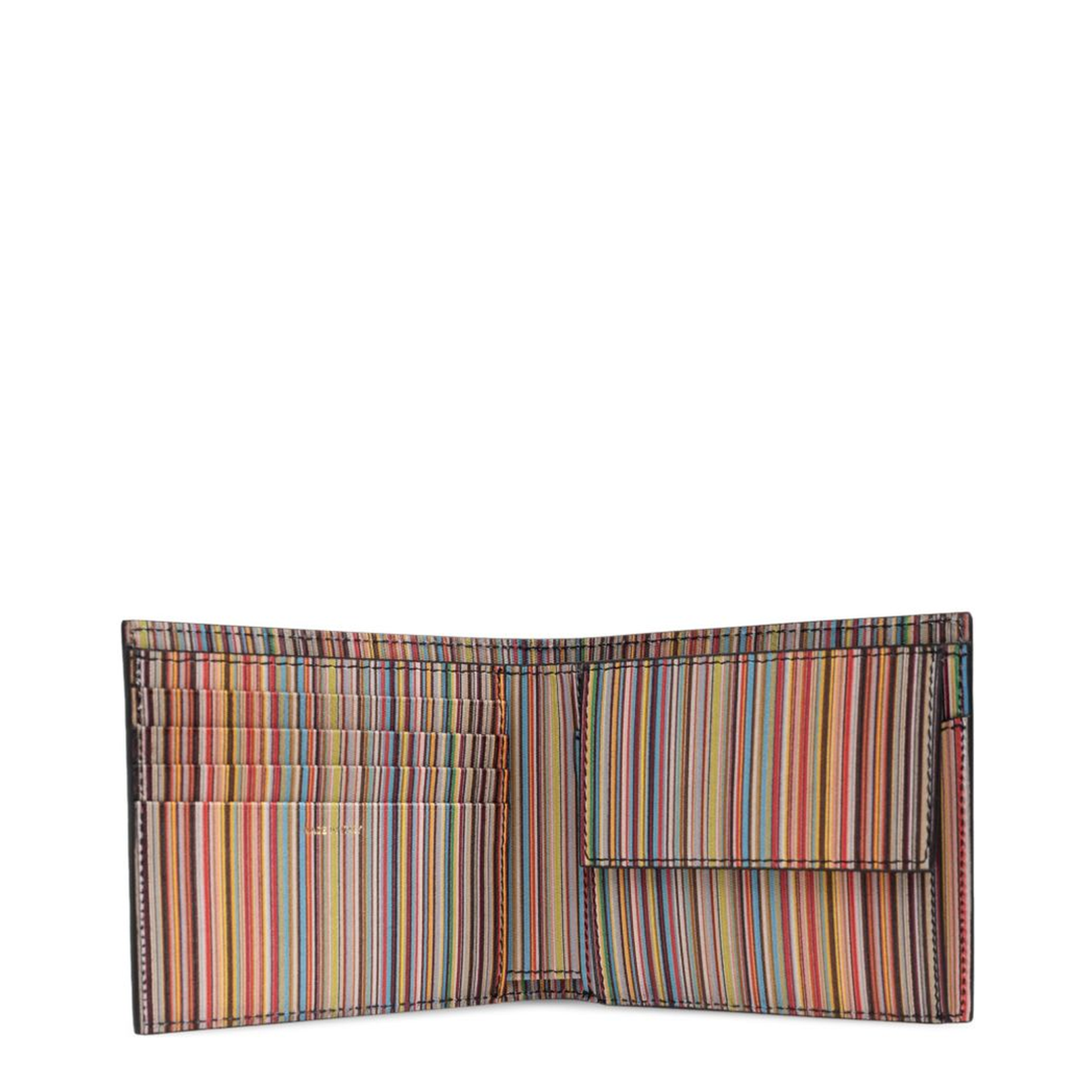 Artist Stripe-Print Leather Wallet