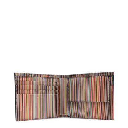 Artist Stripe-Print Leather Wallet