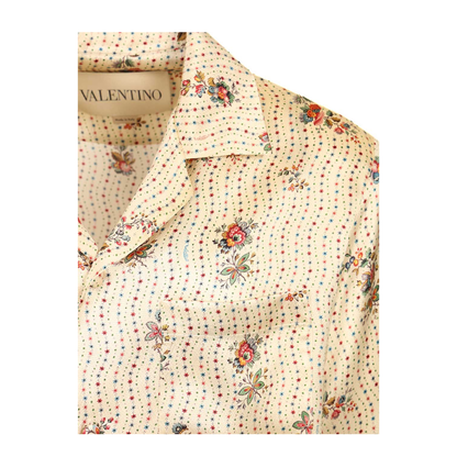 Bowling Shirt Satin Papier Floral