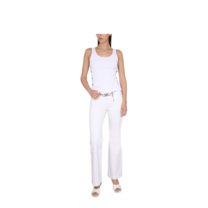 MAYFEYR - MICHAEL BY MICHAEL KORS - Pants With Logo Belt - MS3904180V117OPTICWHITE