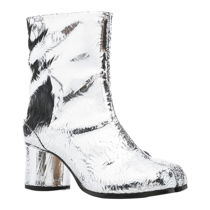 Silver Ankle-Length Boots
