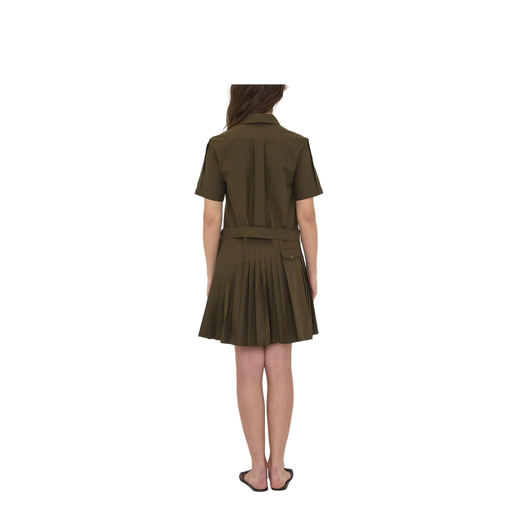 Mini Pleated Shirt Dress