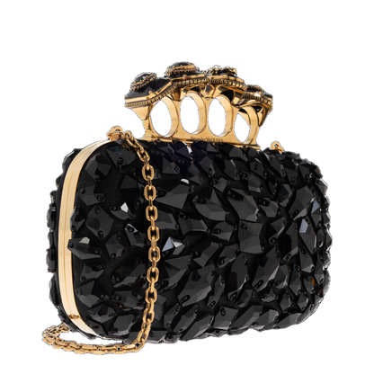Spider Jeweled Knuckle Clutch