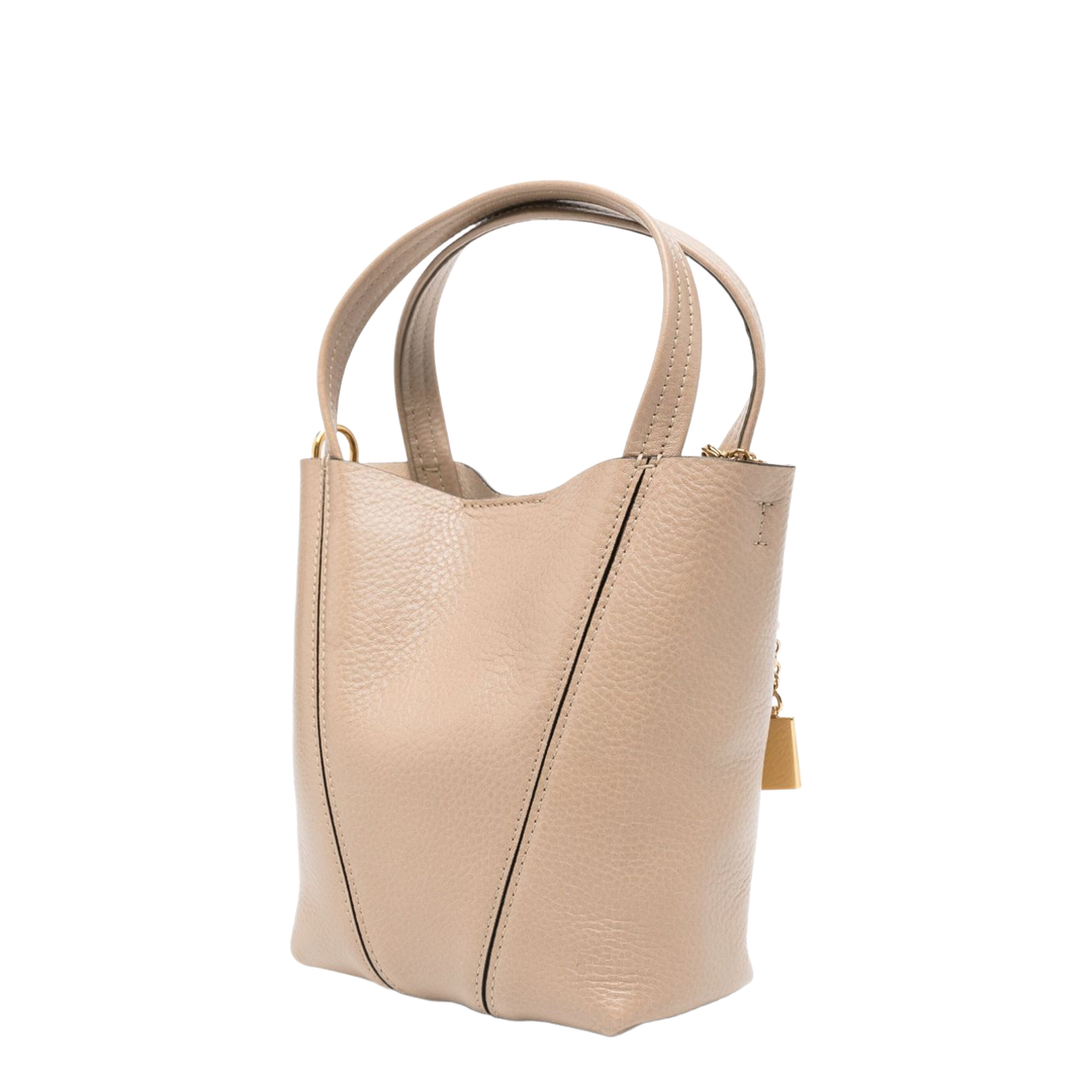 Small Spin Tote Bag in Grained Leather