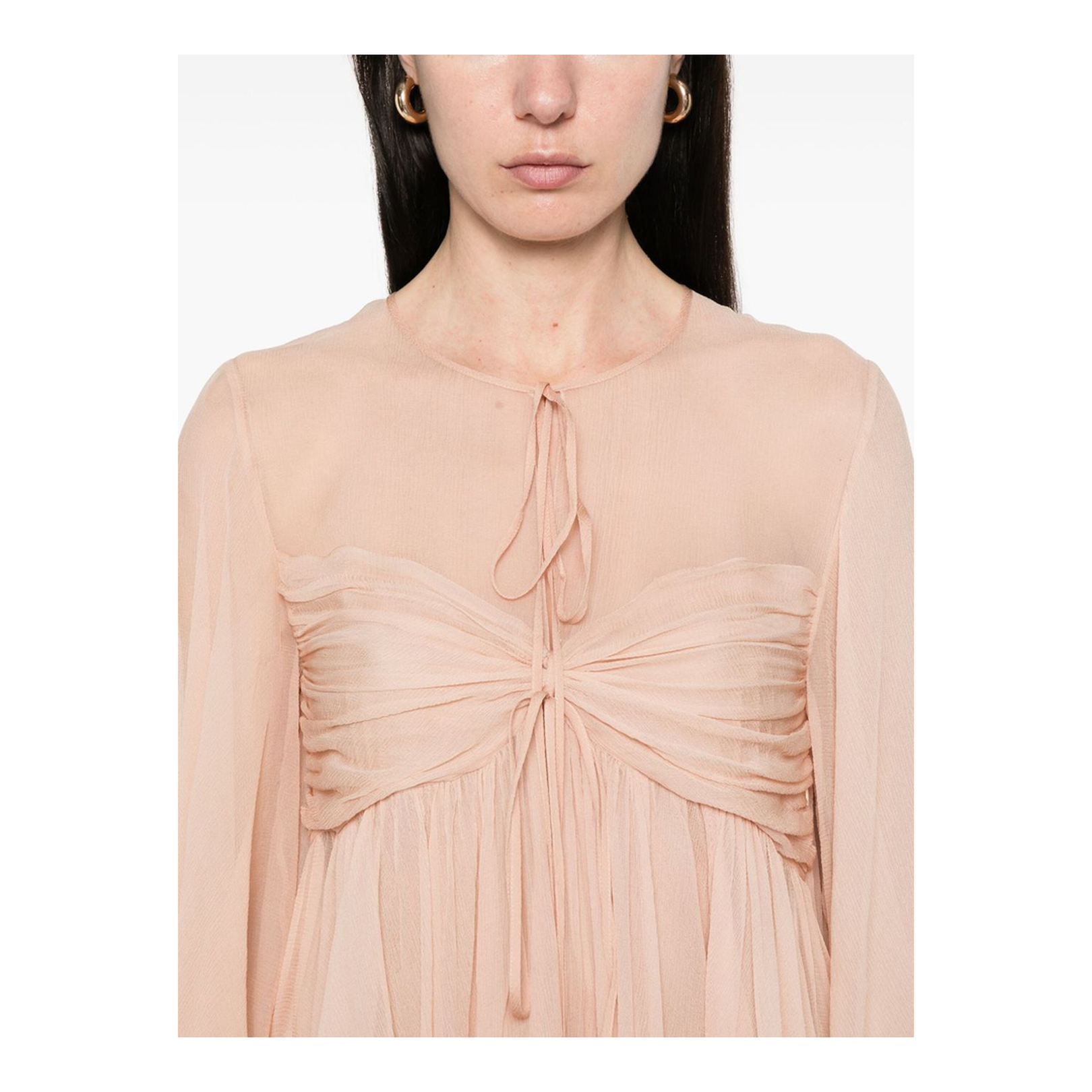 Silk Pleated Tank Top