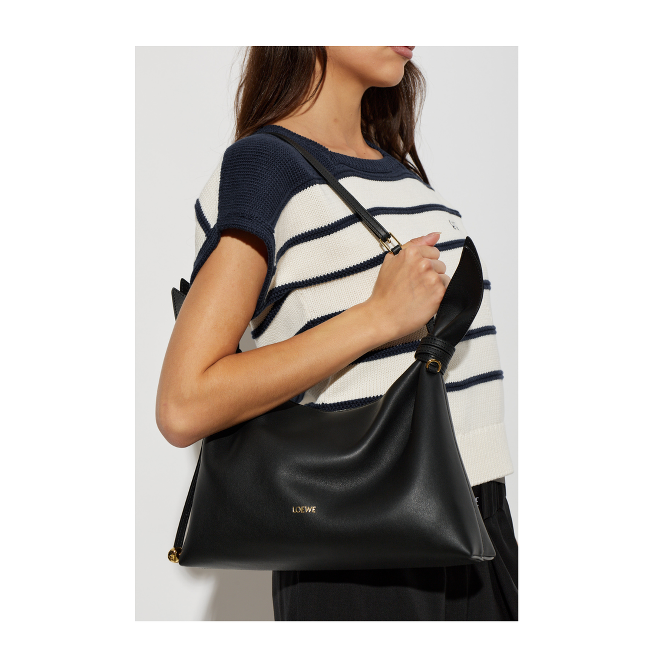 MAYFEYR - Loewe - Scarf Medium Bag - ABNYBNMX010BLACK