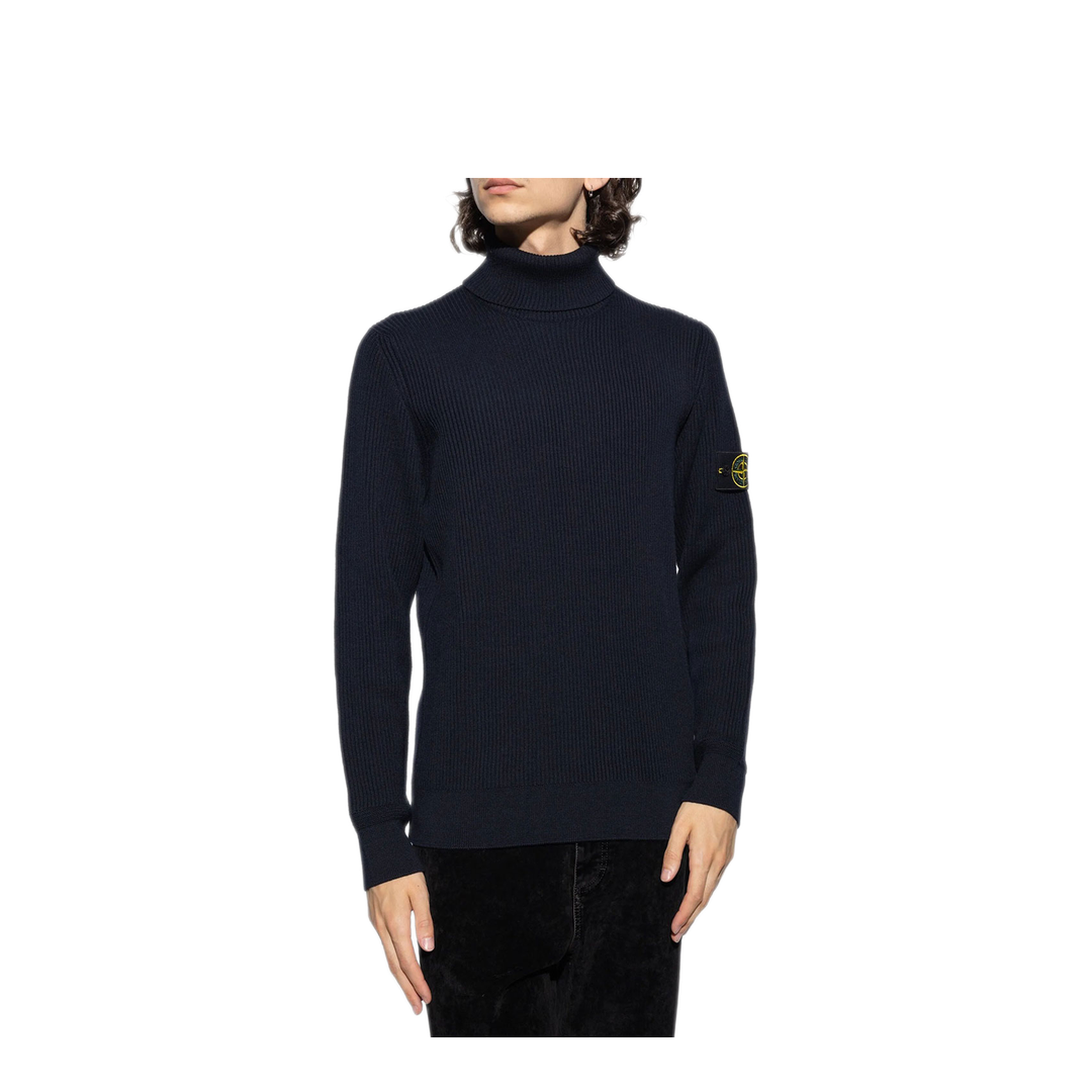 MAYFEYR - Stone Island - Wool Turtleneck Sweater In Full Ribs - L2S155100052S00C2