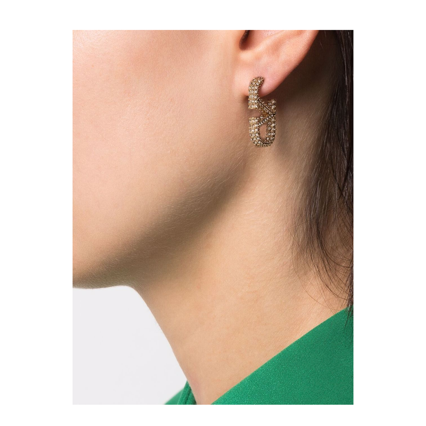 VLogo Signature Metal Earring in Gold