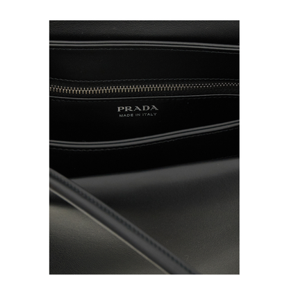 MAYFEYR - Prada - Passage Medium Leather Bag With Re-Nylon Flap - 1BA495VOPO2G52F0002