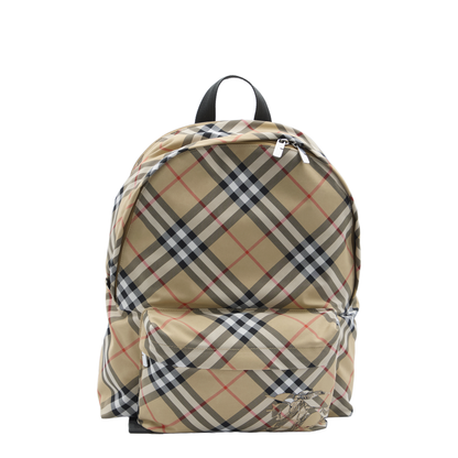 Check Nylon Backpack