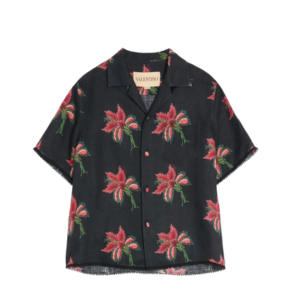 Pattern Lined Shirt - Black