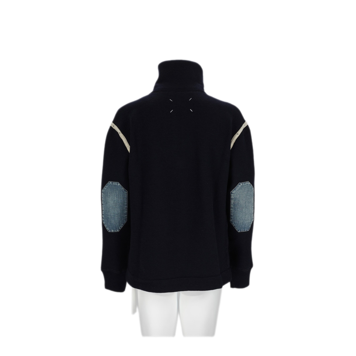 Wool Half Zip High Neck Sweater