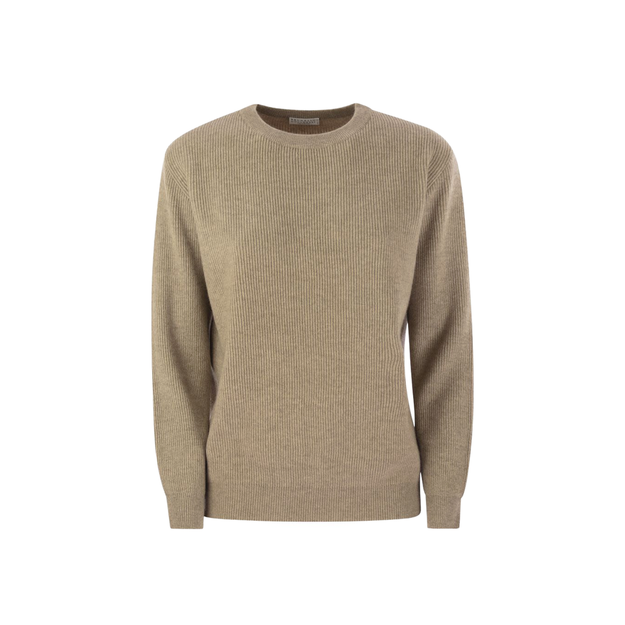 English Rib Cashmere Sweater with Monile