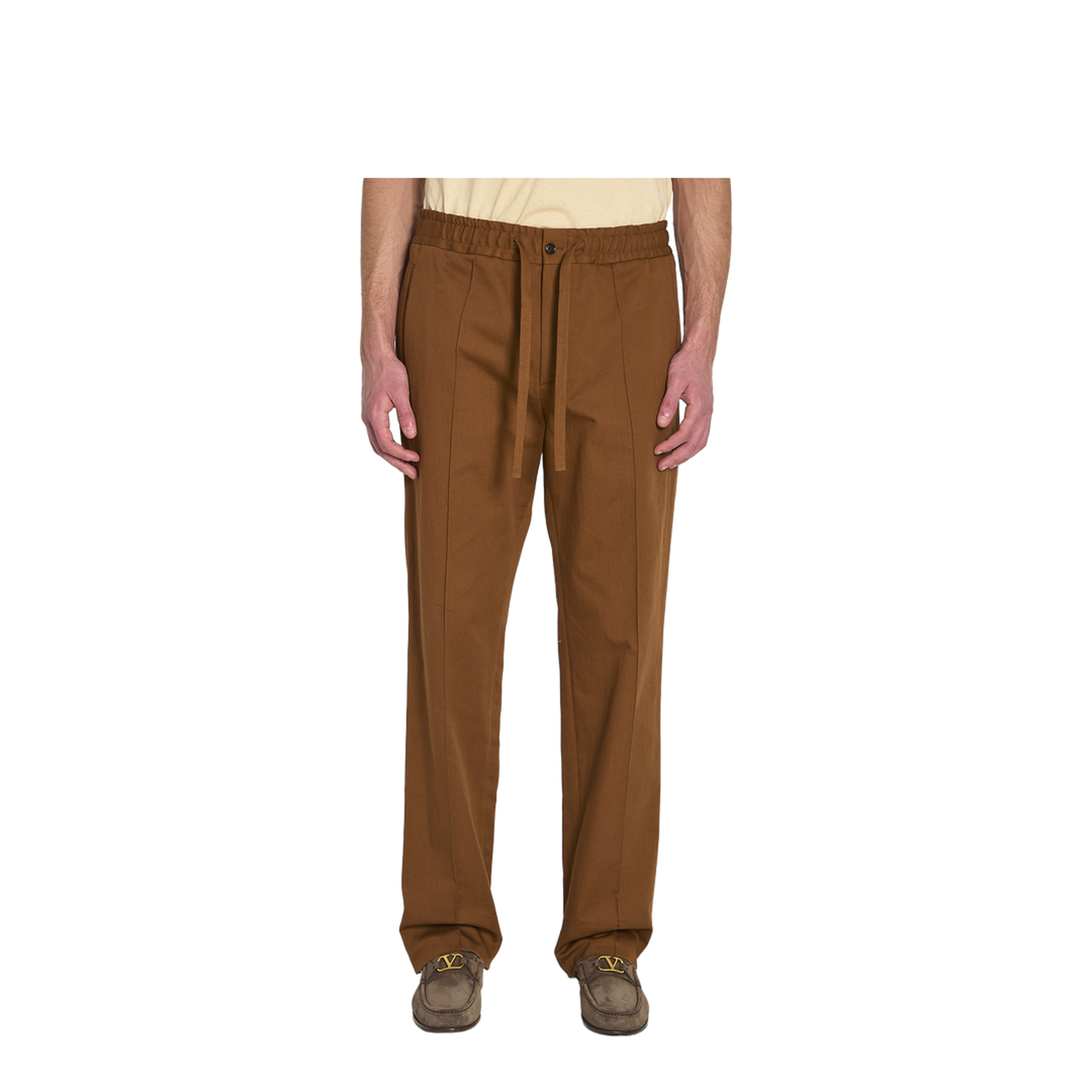 Men's Drawstring Pants Brown