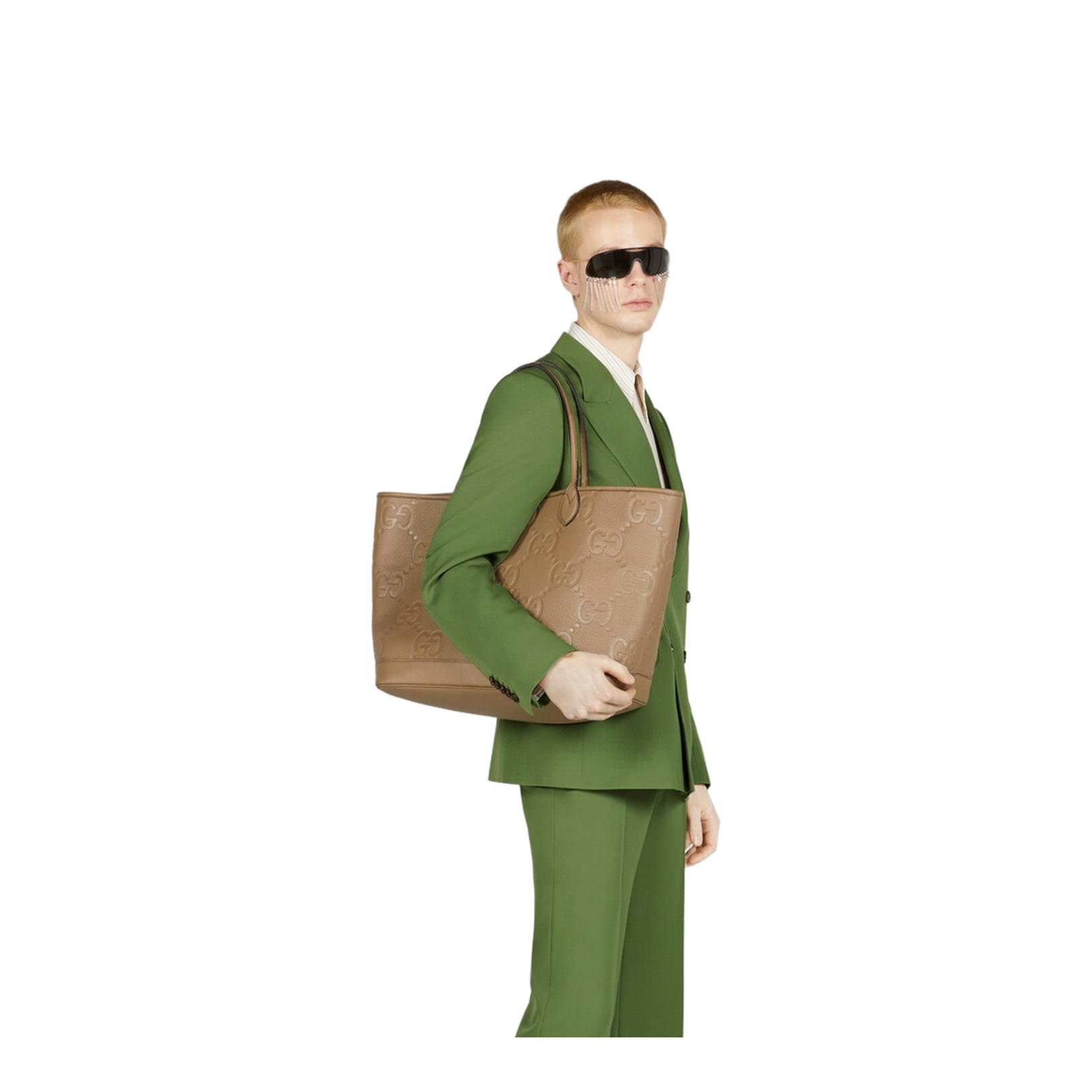 Ophidia Leather Tote Bag - Tan