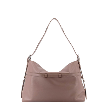 MAYFEYR - Givenchy - Dove Grey Leather Medium Voyou Shoulder Bag - BB5131B2AD281