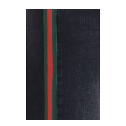 MAYFEYR - Gucci - Stretch Cotton Jeans With Web Stripe - 875834XDDIL